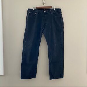 VINTAGE LEVI'S Men's 505 Straight Fit Non-Stretch Jeans in Black Size W40L32